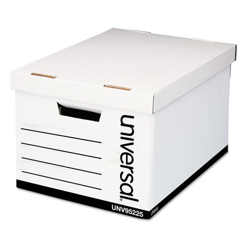 Office Jansan | Universal 9522501 Professional-Grade Heavy-Duty Letter/Legal File Storage Boxes - White (12/Carton) image number 0