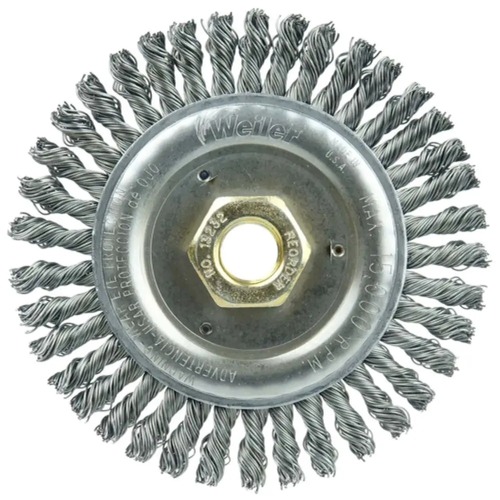 Grinding Wheels | Weiler 13232 12500 RPM .02 in. Carbon Steel 4-1/2 in. x 3/16 in. Stringer Bead Brush image number 0