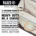 Cases and Bags | Klein Tools 5102-24SP 24 in. Deluxe Canvas Tool Bag image number 6