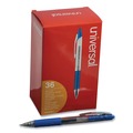  | Universal UNV39911 0.7 mm. Medium Comfort Grip Retractable Gel Pen - Blue Ink, Clear/Blue Barrel (36/Pack) image number 1