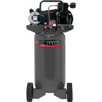 Maxus 2 HP 26 Gallon Oil Lube Wheeled Vertical Air Compressor
