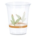 Cups and Lids | Dart RTP12BARE 12 - 14 oz. Squat Bare Eco-Forward RPET Cold Cups - Leaf Design/Clear (1000/Carton) image number 0