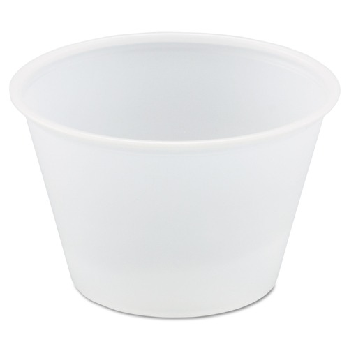 Cups and Lids | Dart P400N 4 oz. Polystyrene Portion Cups - Translucent (2500/Carton) image number 0