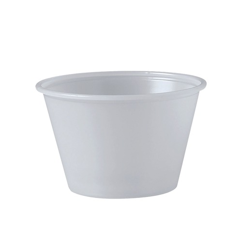 Cups and Lids | Dart P400N 4 oz. Polystyrene Portion Cups - Translucent (2500/Carton) image number 0