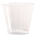 Food Trays, Containers, and Lids | WNA WNA CC9240 9 oz. Classic Crystal Fluted Squat Plastic Tumblers - Clear (240/Carton) image number 0