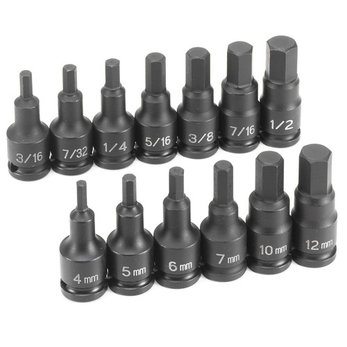 Socket Sets | Grey Pneumatic 1298HC 13-Piece 3/8 in. Drive SAE and Metric Hex Impact Socket Set image number 0