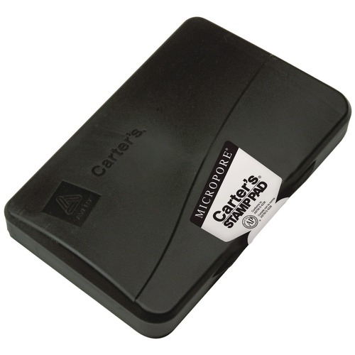 Office Jansan | Carter's 21282 6.25 in. x 3.25 in. Pre-Inked Micropore Stamp Pad - Black image number 0