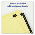 Office Jansan | Avery 11350 11 in. x 8.5 in. 25-Tab A to Z Preprinted Black Leather Tab Dividers w/Gold Reinforced Edge - Buff (1-Set) image number 4