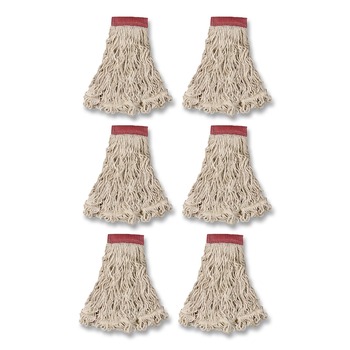 Rubbermaid Commercial FGC15306WH00 Swinger Loop Large Cotton/Synthetic Wet Mop Head - White (6/Carton)