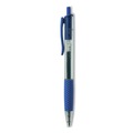 Office Jansan | Universal UNV39913 0.7 mm. Medium Comfort Grip Retractable Gel Pen - Blue Ink, Clear/Blue Barrel (1-Dozen) image number 1
