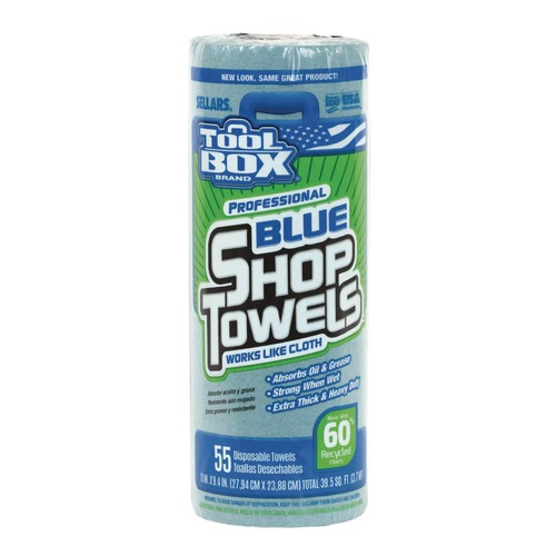 Cleaning Towels | Sellars 54400 1-Ply 11 x 9.4 TOOLBOX Shop Towels - Blue (30/Carton) image number 0