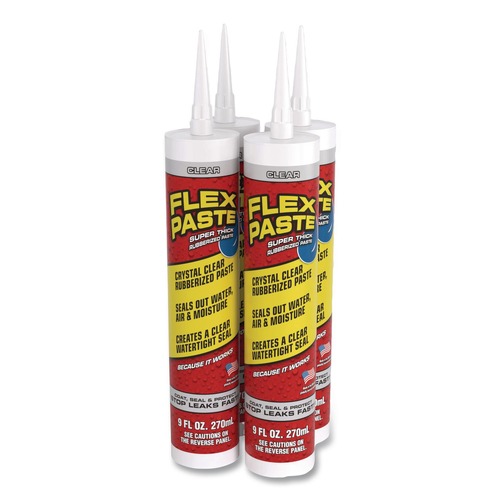 Adhesives & Glues | Flex Seal Products PFSCLRR09 9 oz Flex Paste Super Thick Rubberized Paste - Dries Clear (4/Carton) image number 0