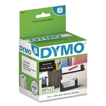 DYMO LabelWriter 2 in. x 3.5 in. Business/Appointment Cards - White (1/Box)
