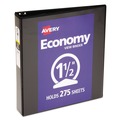 Office Jansan | Avery 05725 Economy 1.5 in. Capacity 11 in. x 8.5 in. View Binder with 3 Round Rings - Black image number 0