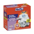 Cleaning & Janitorial Supplies | Hefty E8-8366 23.75 in. x 24.88 in. 13 gal. Ultra Strong Scented Drawstring Tall Kitchen Bags - Lavender/Vanilla, White (330/Carton) image number 1