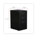 Office Carts & Stands | Alera ALEPABBFBL 14.96 in. x 19.29 in. x 27.75 in. 3-Drawers: Box/Box/File Legal/Letter Left or Right File Pedestal - Black image number 5