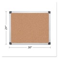 Bulletin Boards | MasterVision CA031170 24 in. x 36 in. Value Cork Bulletin Board with Aluminum Frame - Tan/Silver image number 4