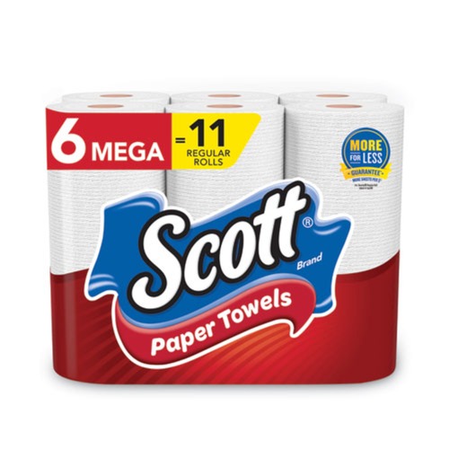 Cleaning & Janitorial Supplies | Scott 55413 Choose-A-Size Mega Kitchen Roll Paper Towels (102/Roll, 6 Rolls/Pack, 4 Packs/Carton) image number 0