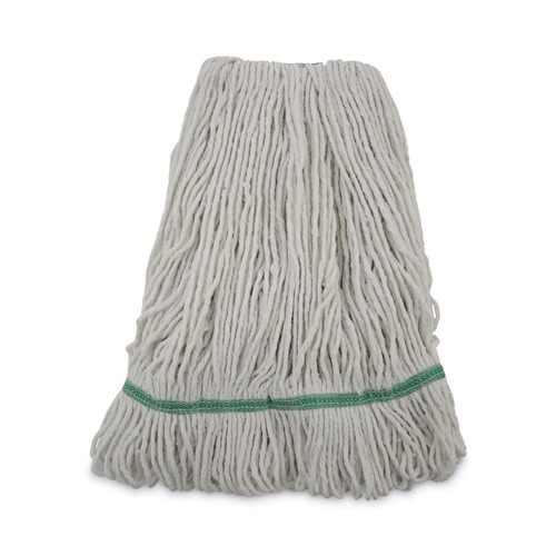 Mops | Boardwalk BWK502WHNB Premium Standard Cotton/Rayon Fiber Mop Head - Medium, White (12/Carton) image number 0