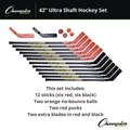 Toys | Champion Sports US42SET Ultra Shaft Hockey Set (18/Set) image number 1