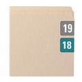 Office Jansan | Smead 68318 0.75 in. x 1.5 in. "15-in Yearly End Tab File Folder Labels - Teal (500/Roll) image number 2