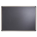  | Quartet B364T Prestige Euro-Frame 48 in. x 34 in. Embossed Foam Bulletin Board - Black/Aluminum image number 0