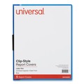  | Universal UNV20525 8.5 in. x 11 in. Clip-Style Fastener Report Cover - Clear/Blue (5/Pack) image number 1