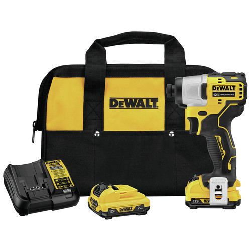 Impact Drivers | Factory Reconditioned Dewalt DCF801F2R XTREME 12V MAX Brushless Lithium-Ion 1/4 in. Cordless Impact Driver Kit (2 Ah) image number 0