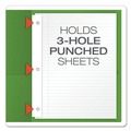 Office Jansan | Oxford 57703 11 in. x 8.5 in. 0.5 in. Capacity Twin-Pocket Folders with 3 Fasteners - Green (25/Box) image number 2