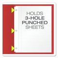 Office Jansan | Oxford 57711 11 in. x 8.5 in. 0.5 in. Capacity Twin-Pocket Folders with 3 Fasteners - Red (25/Box) image number 2