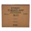 Office Jansan | Stout by Envision E4248E85 EcoSafe-6400 42 in. x 48 in. 0.85 mil. 48 Gallon Compostable Bags - Green (40/Box) image number 2