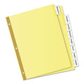 Office Jansan | Avery 11112 11 in. x 8.5 in. 8-Tab Double-Sided Gold Edge Reinforcing Buff Insertable Big Tab Dividers - Clear Tabs (1-Set) image number 1