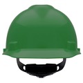 Hard Hats | MSA 475362 V-Gard Slotted Cap with Fas-Trac III Suspension - Green image number 0