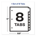 Office Jansan | Avery 11417 Index Maker 11 in. x 8.5 in. 8-Tab Print and Apply Clear Label Dividers - White (1-Set) image number 4
