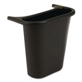 Trash & Waste Bins | Rubbermaid Commercial FG295073BLA Rectangular Saddle Basket Recycling Bin - Black image number 1