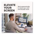 Office Furniture Accessories | Fellowes Mfg Co. 100098565 13.94 in. x 11.97 in. x 3.25 in. to 6 in. Supports 33 lbs. Breyta Monitor Stand - White image number 1