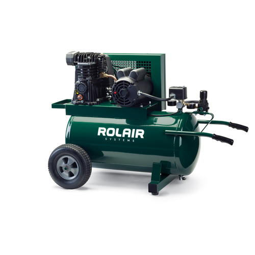 Portable Air Compressors | Rolair 5520MK103A-0001 20 Gallon 1.5 HP Electric ASME Portable Belt Drive Air Compressor image number 0