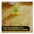 Safety Equipment | Rubbermaid Commercial FG425400YEL 16.5 in. x 14 in. 12 oz. Over-The-Spill Pad Tablet (22/Pack) image number 3