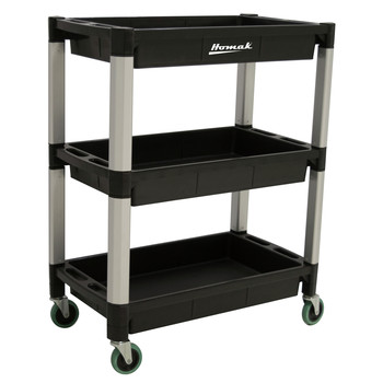 UTILITY CARTS | Homak PP06032031 30 in. x 16 in. 3-Shelf Utility Cart