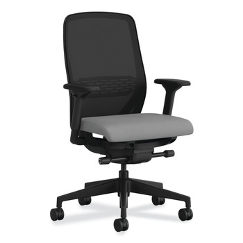 HON Nucleus Series 16.63 to 21.13 Seat Height Recharge Task Chair - Frost Seat, Black Back, Black Base