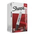 Permanent Markers | Sharpie 38201 Medium Chisel Tip Permanent Marker - Black (1-Dozen) image number 6