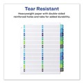 Office Jansan | Avery 11321 11 in. x 8.5 in. 24-Tab 1 to 24 Customizable TOC Ready Index Double Column Multicolor Tab Dividers - White (1-Set) image number 4