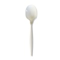 Food Service | Boardwalk BWKSPOONMWPPIW 5.31 in. Mediumweight Wrapped Polypropylene Plastic Spoon Cutlery - White (1000/Carton) image number 1