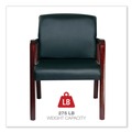 Labor Day Sale! Save $30 off $199! | Alera ALERL4319M Reception Lounge WL Series 24.21 in. x 24.8 in. x 32.67 in. Guest Chair - Black Seat/Back, Mahogany Base image number 5