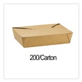 Food Trays, Containers, and Lids | GEN KS10121 Reclosable 54 oz. Paper Take-Out Box - Kraft (200/Carton) image number 3