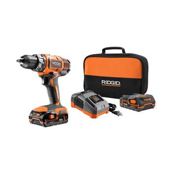 Factory Reconditioned Ridgid Zrr860052k 18v Lithium Ion 2 Speed Compact 1 2 In Cordless Drill Driver 1 5 Ah Cpo Outlets