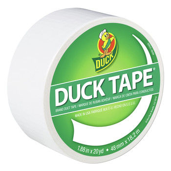 Duck 1.88 in. x 20 yards 3 in. Core Colored Duct Tape - White (1-Roll)