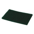 Sponges & Scrubbers | Boardwalk 86LGI 6 in. x 9 in. Heavy-Duty Scour Pad - Green (15/Carton) image number 3