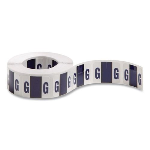 Labels | Smead 67077 1 in. x 1.25 in. G Color-Coded End Tab Filing Labels - White (1-Roll) image number 0