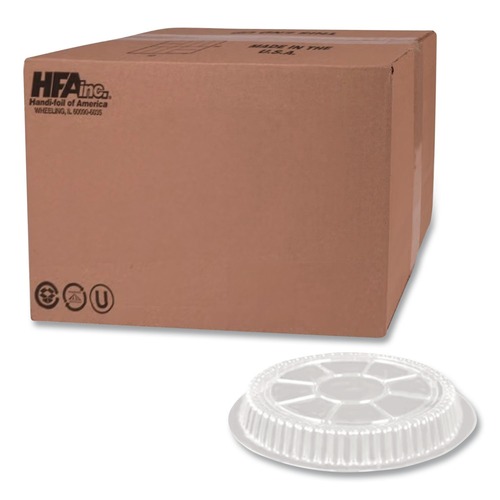 Labor Day Sale! Save $30 off $199! | Handi-Foil 2046DL 9 in. x 0.88 in. Plastic Dome Lids Fits Round Pan 2046 - Clear (500/Carton) image number 0